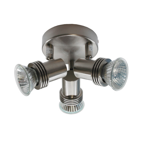Space Triple Surface Mounted Spotlight 240V 3 x 50W Nickel