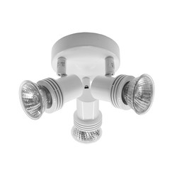 Space Triple Surface Mounted Spotlight 240V 3 x 50W White