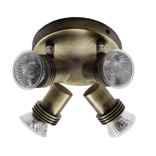 Space Quad 240V 4 x 50W Antique Brass