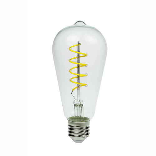 LED Funky Filament ES Light Bulb 240V 4W Yellow