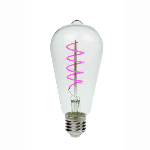 LED Funky Filament ES Light Bulb 240V 4W Pink