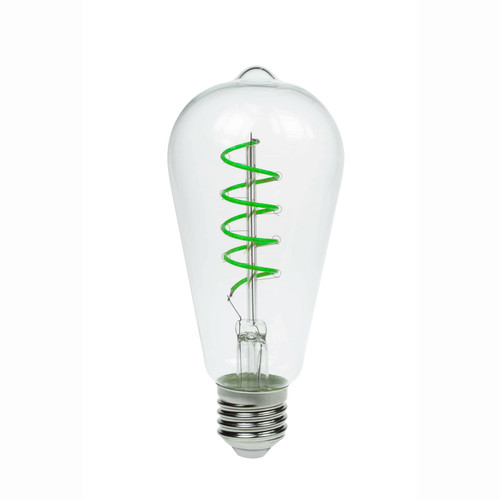 LED Funky Filament ES Light Bulb 240V 4W Green