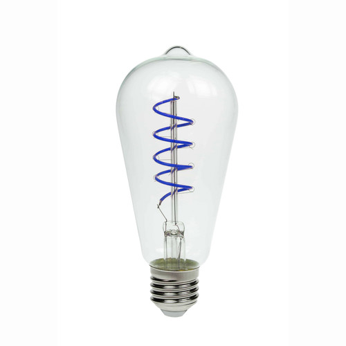LED Funky Filament ES Light Bulb 240V 4W Blue