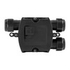 IP68 3 Lines Loop In Loop Out Connection Device Black