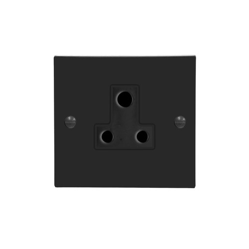 Socket 1 gang 5 amp Matt Black
