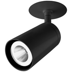 Tube Spotlight Semi Recessed GU10 240V 35W Black