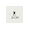 Horizon Square Unswitched Socket Outlet Paintable 1 gang 13 amp Primed White