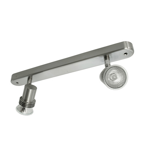 Space Double Bar Surface Mounted Spotlight 240V 2 x 50W Nickel