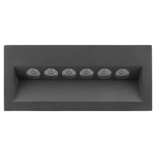 Ixis Recessed Outdoor Wall Light 6W 240V Dark Grey 3000K Warm White