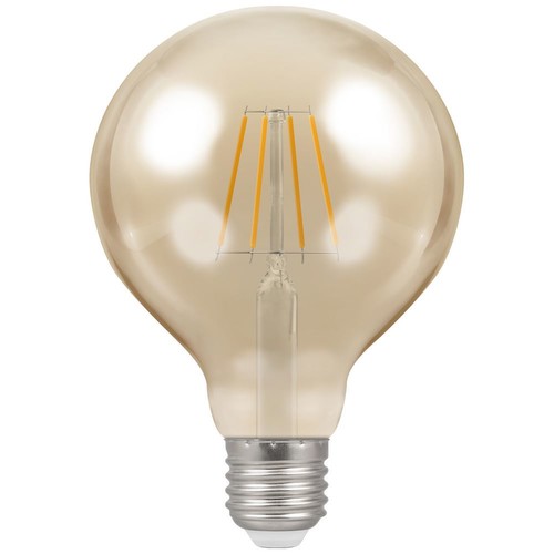 LED Filament Antique Globe 95mm 410lm 2200K Dimmable Light Bulb ES 5W