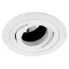 Rock 'n' Roll Adjustable Fire-rated Black Baffle Downlight GU10 240V 50W RAL 9003 White
