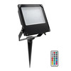 LED Black RF Floodlight Garden Spike 240V 30W RGB