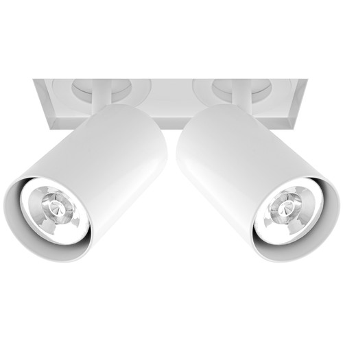 Trimless Square Double Tube Spotlight 2 x 50W RAL 9010 White
