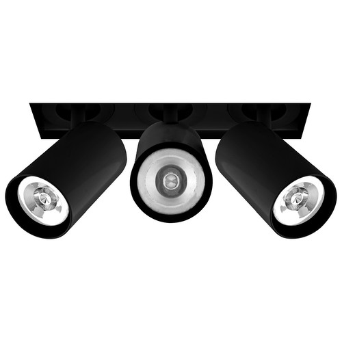Trimless Square Triple Tube Spotlight 3 x 50W Black