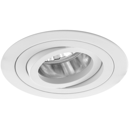 Rock 'n' Roll Adjustable Chrome Baffle Downlight 240V 50W White