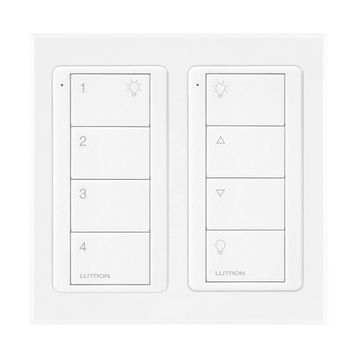 Lutron Pico Wireless 2x4 Button Zone & Scene Lights White