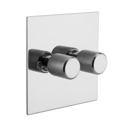 Retro Dimmer Switch Polished Steel
