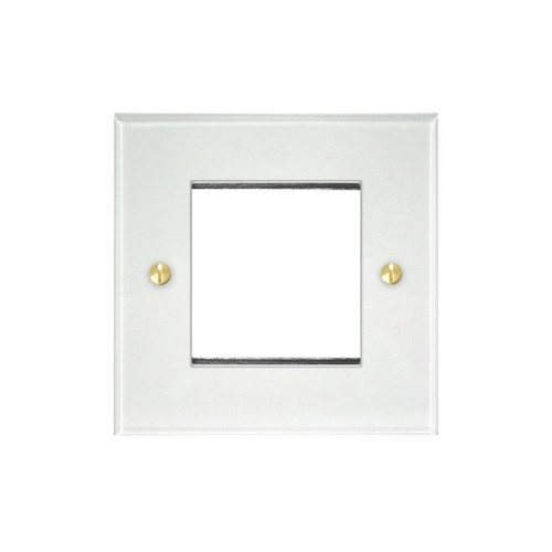 Prism Euro Plate 2 gang Clear Perspex