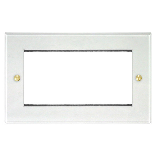 Prism Euro Plate 4 gang Clear Perspex