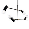 Manhattan Pendant Light Black 4 x 60W