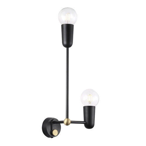 Manhattan Wall Light 2 x 40W Black