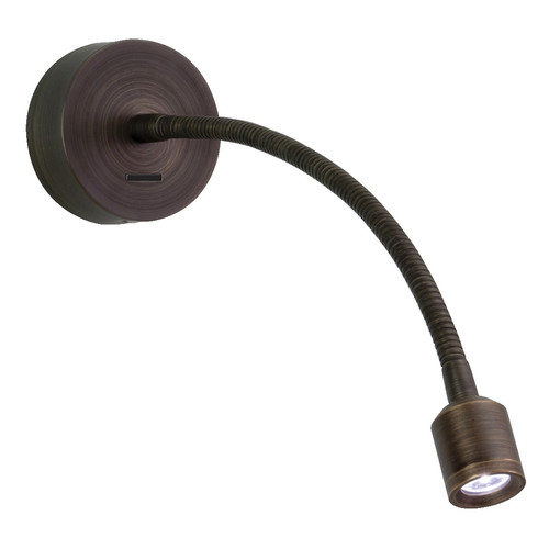 Fosso LED Switched Reading Wall Light 240V Bronze 2.5W