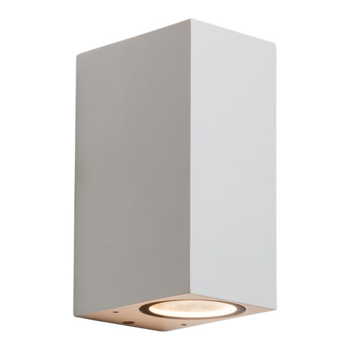 Chios 150 Up and Down Outdoor Garden Wall Light 240V Textured White 6W