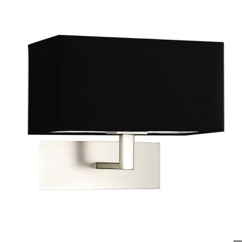 Park Lane Wall 240V (7098) 60W Black Shade (incl.) / Matt Nickel