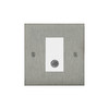 Horizon Square TV Socket 1 gang television co-axial non-isolated Satin Stainless Steel