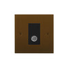 Horizon Square TV Socket 1 gang television co-axial Antique Bronze