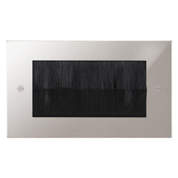 Horizon Square Euro Plate Double Brush Polished Chrome