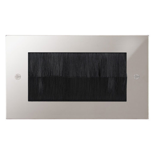 Horizon Square Euro Plate Double Brush Polished Stainless Steel