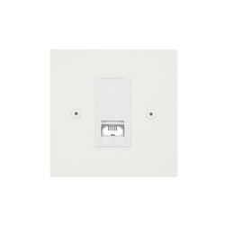 Horizon Square Communications Socket 1 gang telephone jackline slave Primed White