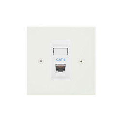 Horizon Square Communications Socket 1 gang RJ45 cat 6 Primed White