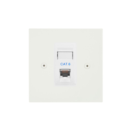 Horizon Square Communications Socket 1 gang RJ45 cat 6 Primed White