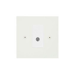 Horizon Square TV Socket Paintable 1 gang satellite Primed White