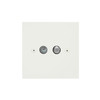Horizon Square TV Socket Paintable 1 gang television and satellite Primed White