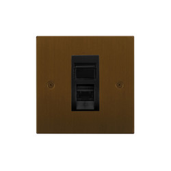 Horizon Square Communications Socket 1 gang RJ45 cat 6 Antique Bronze