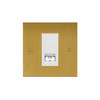 Horizon Square Communications Socket 1 gang telephone jackline master Satin Brass