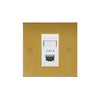 Horizon Square Communications Socket 1 gang RJ45 cat 6 Satin Brass