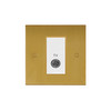 Horizon Square TV Socket 1 gang television coaxial Satin Brass
