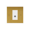 Horizon Square TV Socket 1 gang satellite Satin Brass