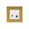 Horizon Square TV Socket 1 gang television and satellite Satin Brass