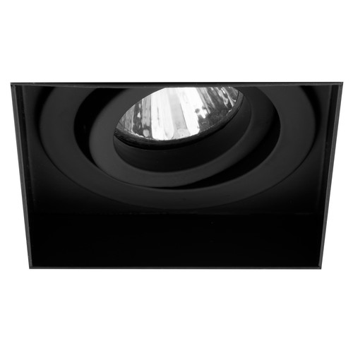 Trimless Square Fire Rated Adjustable Downlight GU11 240V Black 4W