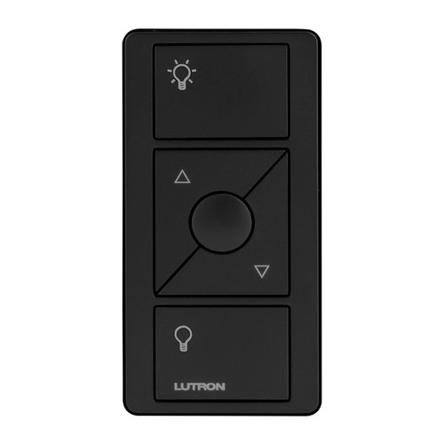 Lutron Pico Wireless 3 Button Raise/Lower and Light Icons Black