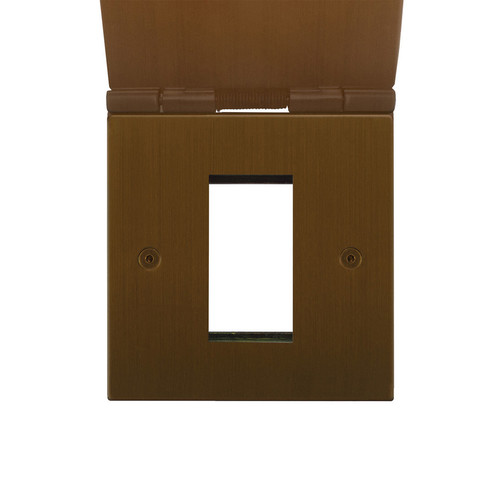 Horizon Square Floor Euro Plate 1 gang Antique Bronze