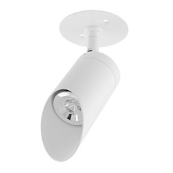 Tube Spotlight 45° Angle Hood Flat Screw Plate GU10 240V 35W White