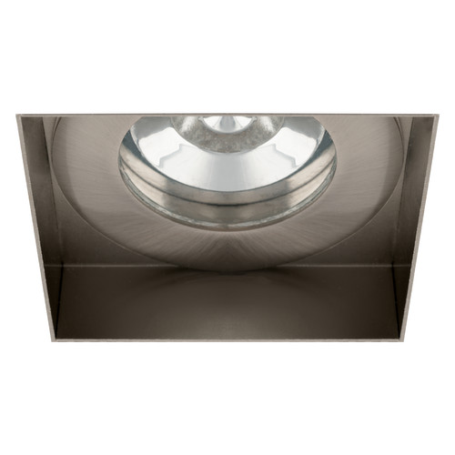 Trimless Square Fire Rated Fixed Clear Glass IP55 Downlight GU10 240V Nickel 50W
