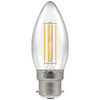 LED Clear Filament Candle Light Bulb 35mm 300lm Dimmable BC 5W 2700K Warm White