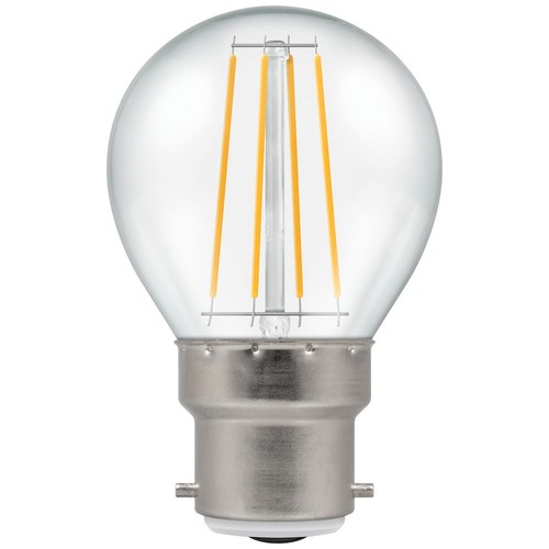 LED Golfball Clear BC/B22 Dimmable Light Bulb 5W 2700K Warm White
